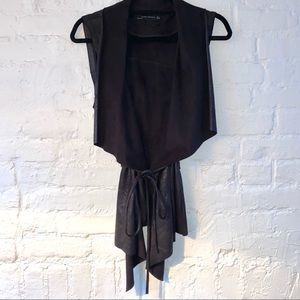 Zara Leather Wrap around Vest
